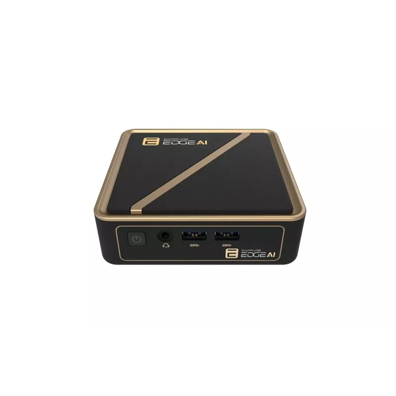 Mini PC barebone Sapphire EDGE AI 340 with DDR5 memory support and HDMI output