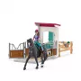 Toy Horse Box set Schleich HORSE CLUB with Lisa figure and Storm horse, farm playset, recommended age 5–12