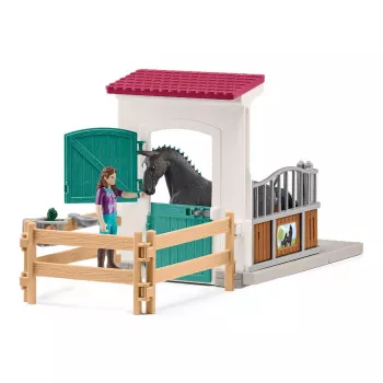 Toy Horse Box set Schleich HORSE CLUB with Lisa figure and Storm horse, farm playset, recommended age 5–12