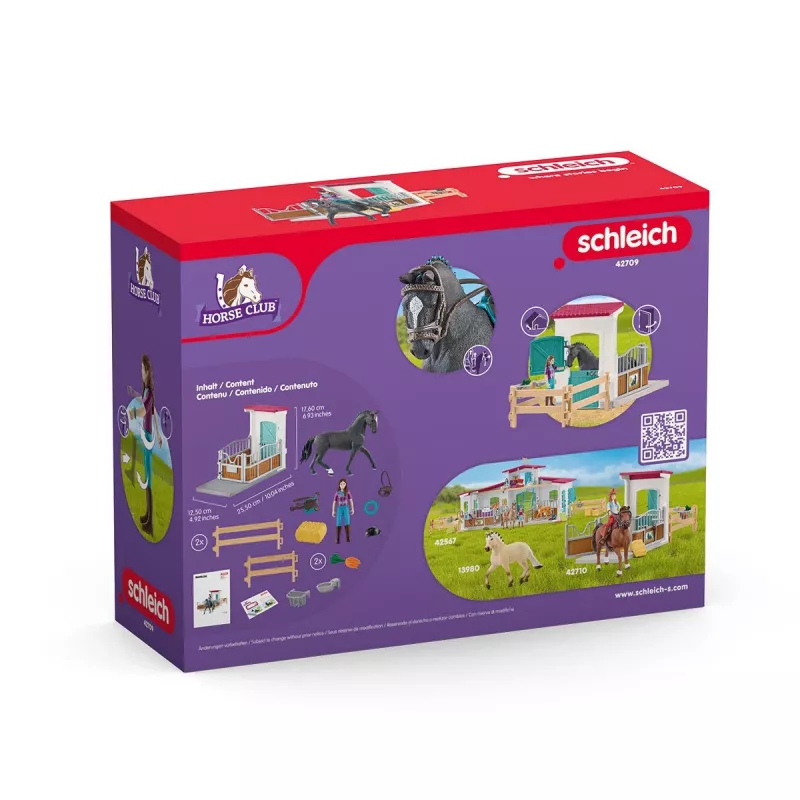 Toy Horse Box set Schleich HORSE CLUB with Lisa figure and Storm horse, farm playset, recommended age 5–12