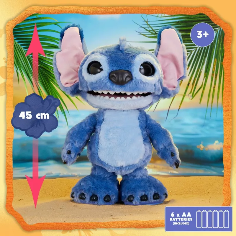 Just Play Disney Stitch - Ultimate Stitch, Character, 3 yr(s), Interactive, Sounding, AA, Batteries included