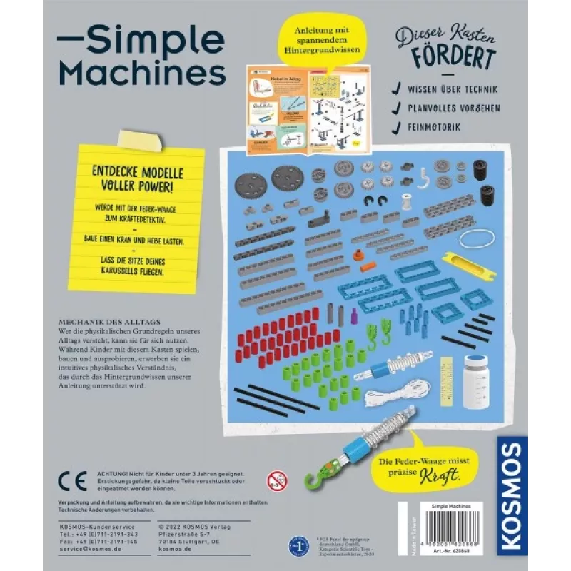 Kosmos Simple Machines, Experiment kit, Physics, 8 yr(s), Multicolour