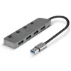 Lindy 4 Port USB 3.0 Hub with On/Off Switches