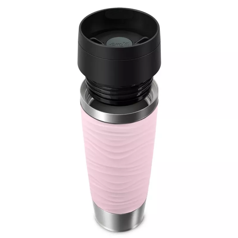 EMSA Travel Mug Waves Grande 500 ml Pink, Stainless steel