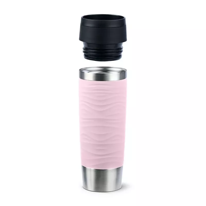 EMSA Travel Mug Waves Grande 500 ml Pink, Stainless steel