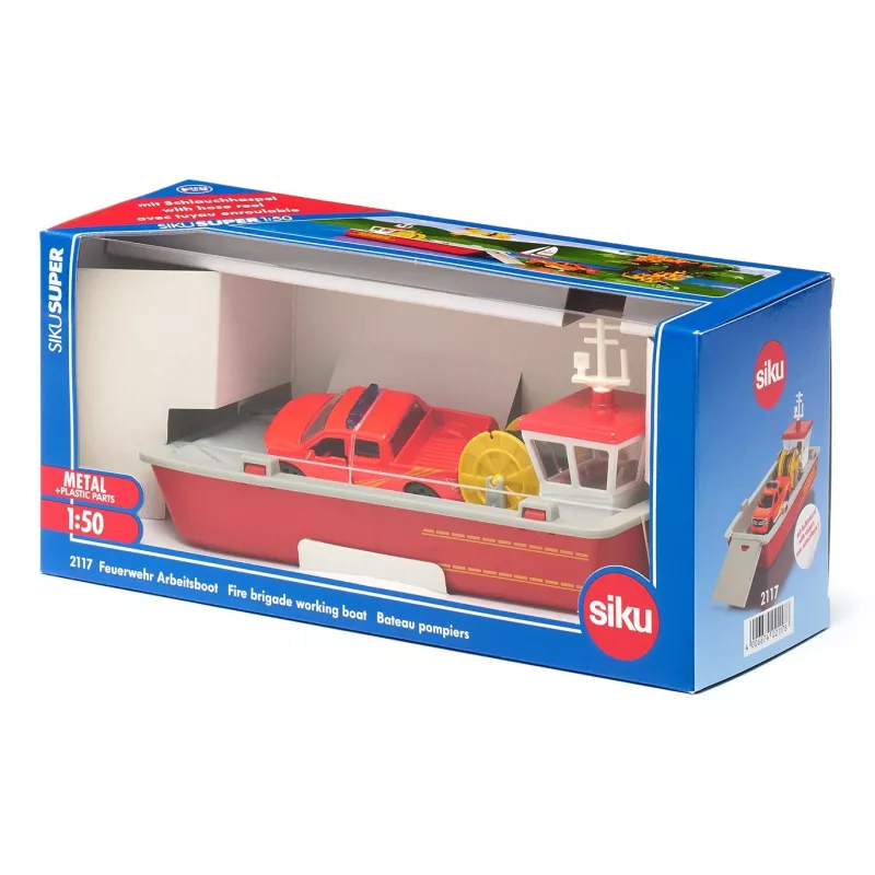 Siku Fire Brigade working boat Fire brigade boat model Preassembled 1:50