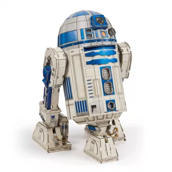 4D Build , Star Wars R2-D2 Cardstock Model Kit 201 Pcs | Star Wars Toys Desk Decor | Building Toys | 3D Model Kits for Adults & Teens 12+