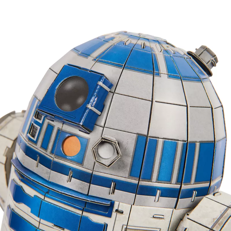 4D Build , Star Wars R2-D2 Cardstock Model Kit 201 Pcs | Star Wars Toys Desk Decor | Building Toys | 3D Model Kits for Adults & Teens 12+