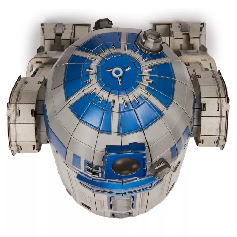 4D Build , Star Wars R2-D2 Cardstock Model Kit 201 Pcs | Star Wars Toys Desk Decor | Building Toys | 3D Model Kits for Adults & Teens 12+