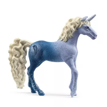 Schleich collectible unicorn figurine Shooting Star, plastic, blue, for ages 5+