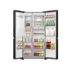 Hisense Side by Side Fridge RS818N4TFE, Freestanding, American Door, Black, Touch, LED, On-Door Display