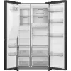 Hisense Side by Side Fridge RS818N4TFE, Freestanding, American Door, Black, Touch, LED, On-Door Display