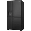 Hisense Side by Side Fridge RS818N4TFE, Freestanding, American Door, Black, Touch, LED, On-Door Display