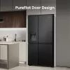 Hisense Side by Side Fridge RS818N4TFE, Freestanding, American Door, Black, Touch, LED, On-Door Display