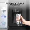 Hisense Side by Side Fridge RS818N4TFE, Freestanding, American Door, Black, Touch, LED, On-Door Display
