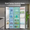 Hisense Side by Side Fridge RS818N4TFE, Freestanding, American Door, Black, Touch, LED, On-Door Display
