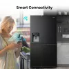 Hisense Side by Side Fridge RS818N4TFE, Freestanding, American Door, Black, Touch, LED, On-Door Display