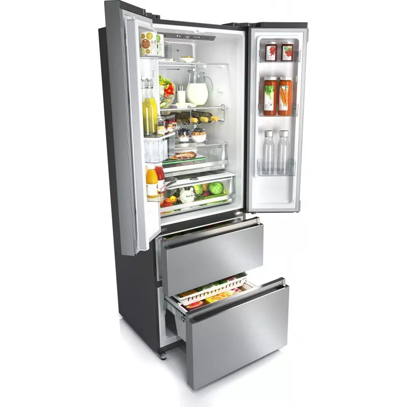 Hisense RF632N4WIE side-by-side refrigerator Freestanding 485 L Grey, Stainless steel