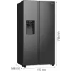 Hisense RS5P535NTFE side-by-side refrigerator Freestanding 566 L Black