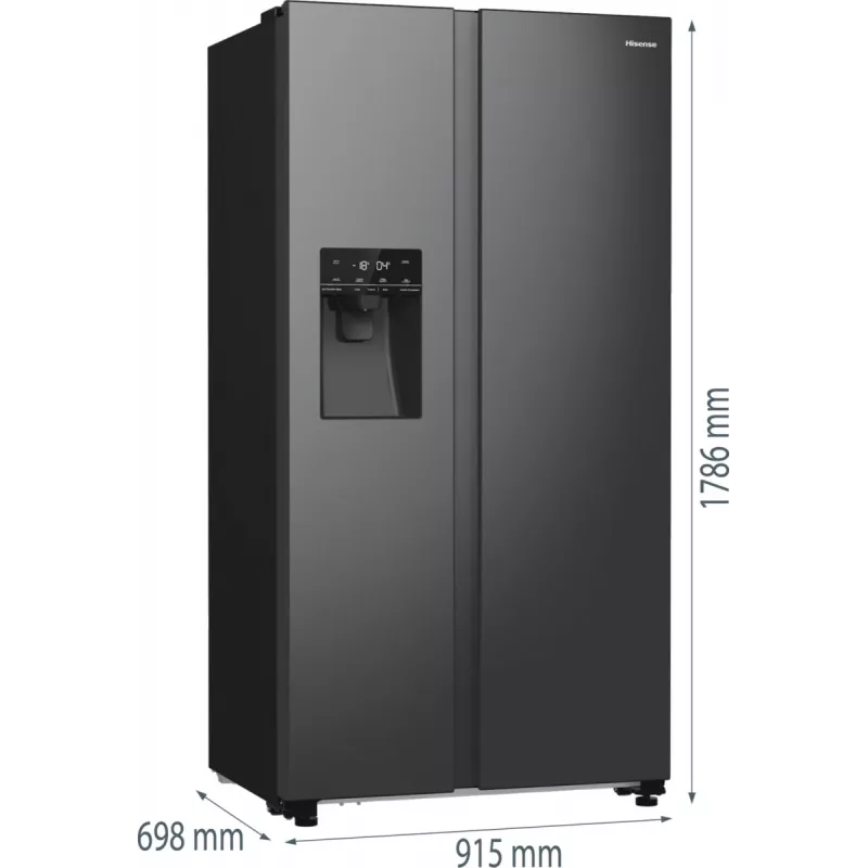 Hisense RS5P535NTFE side-by-side refrigerator Freestanding 566 L Black