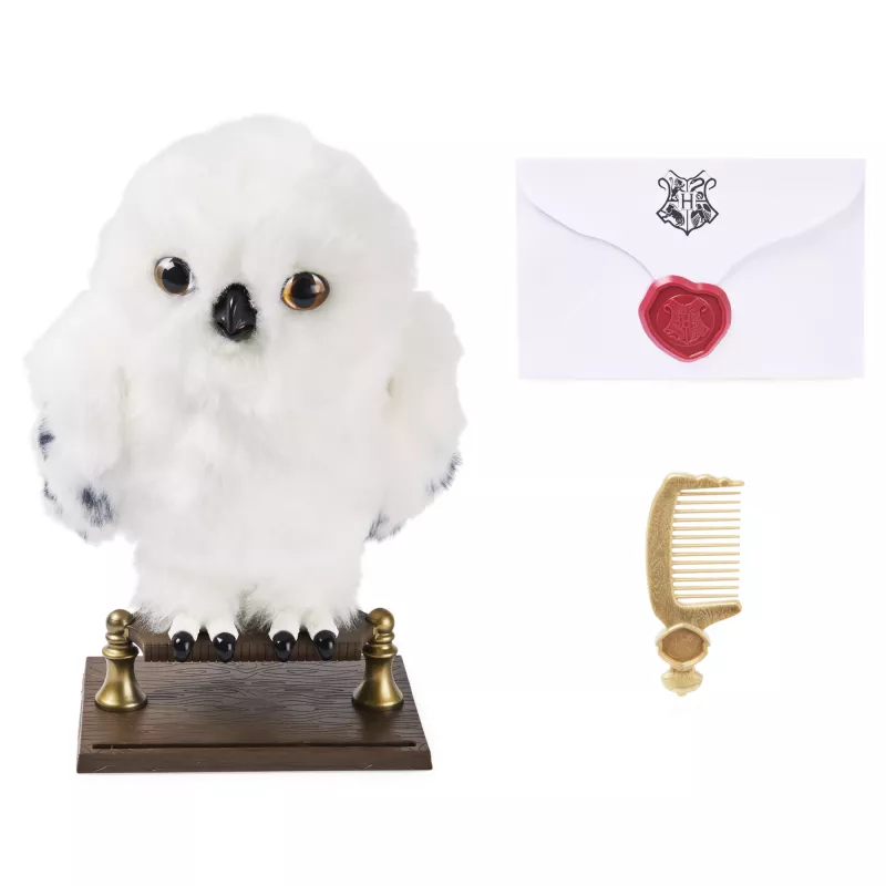 Wizarding World Harry Potter, Enchanting Hedwig Interactive Owl with Over 15 Sounds and Movements and Hogwarts Envelope, Kids Toys for Ages 5 and up