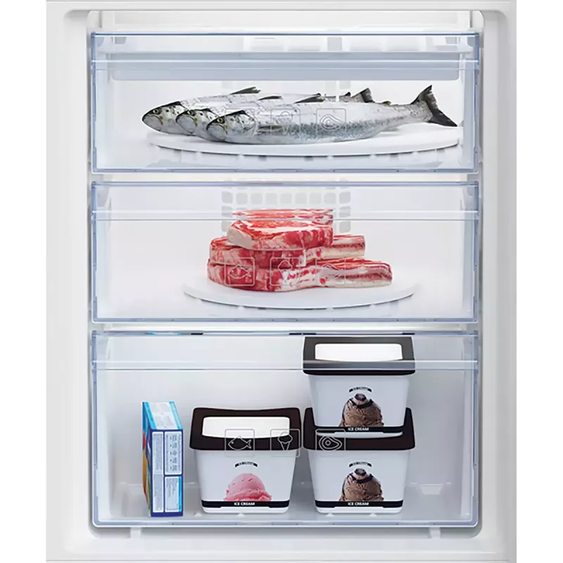 Beko BCSA285K4SN fridge-freezer Built-in 271 L White