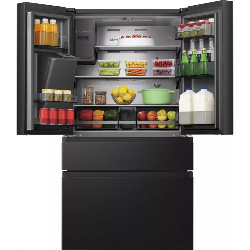 Hisense RF728N4SBFE side-by-side refrigerator Freestanding 560 L Black
