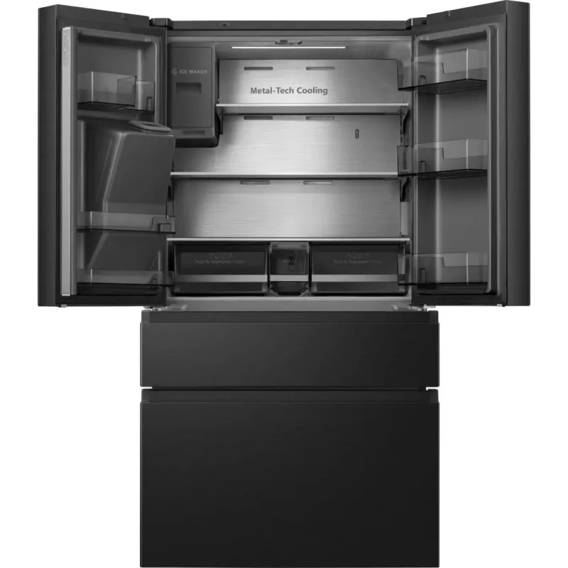 Hisense RF728N4SBFE side-by-side refrigerator Freestanding 560 L Black