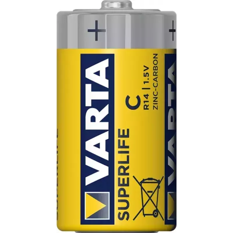 Varta Superlife C single-use zinc‑carbon battery, C size, 1.5 V, 50 mm