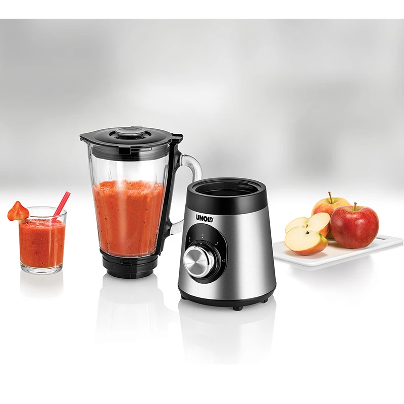 Unold Edel 1.5 L Tabletop blender 500 W Black, Stainless steel, Transparent