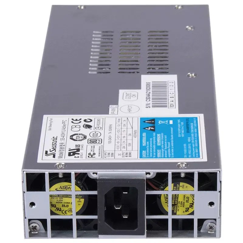Power supply unit Seasonic SS-400 H1U 1U, 400 W, fully-modular, 80 PLUS, grey, 40 mm fan