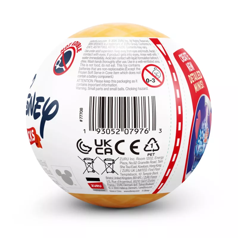 Mini Brands Create Disney Snacks Series 1 Capsule, Kitchen, 8 yr(s), Batteries included, LR44, Multicolour