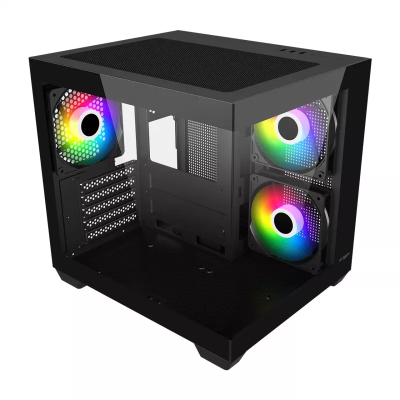 Fortron FSP Geh Mini S140 BA micro-ATX / M-ITX PC case, ARGB, black