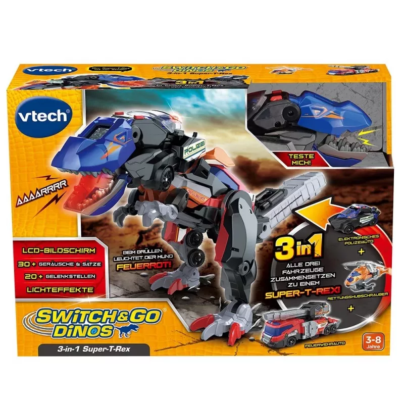 VTech Switch & Go Dinos 549504, 3 yr(s), Sounding, Multicolour, 1.24 kg