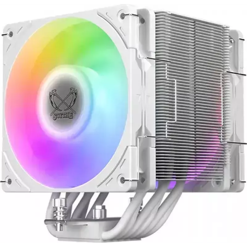 CPU cooler SCYTHE Mugen 6 Dual Fan White ARGB Edition, dual 120 mm fans, white finish