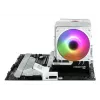 CPU cooler SCYTHE Mugen 6 Dual Fan White ARGB Edition, dual 120 mm fans, white finish
