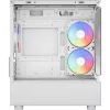 Tower PC Case AEROCOOL Viewport Mini-G-WT-v4 ARGB with two tempered glass panels, white