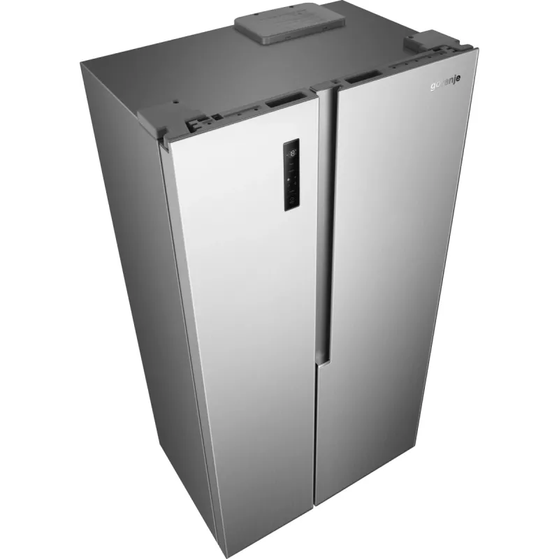 Gorenje Side by side NRS917E41X SI, Freestanding, American door, Grey, 2 door(s), Touch, LED