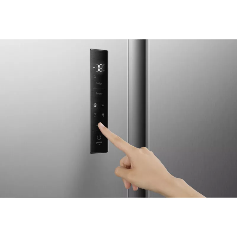 Gorenje Side by side NRS917E41X SI, Freestanding, American door, Grey, 2 door(s), Touch, LED