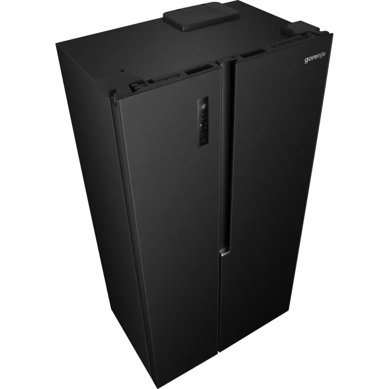Gorenje HZF55082 NRS917E41BX G400, Freestanding, American door, Black, 2 door(s), Touch, LED