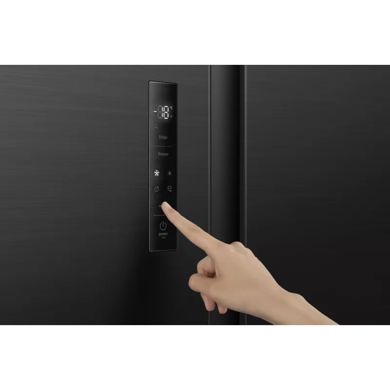 Gorenje HZF55082 NRS917E41BX G400, Freestanding, American door, Black, 2 door(s), Touch, LED