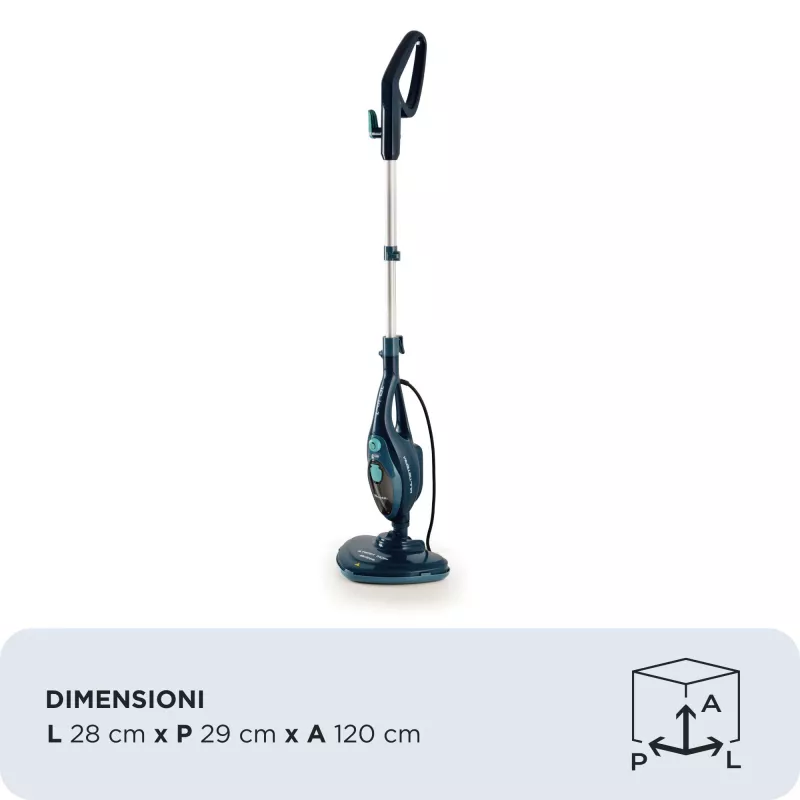 Ariete 4164 Steam mop 10 in 1, Steam mop, kills 99.9% of germs and bacteria, Attachment kit, Unlimited operating time, 1500 Watt