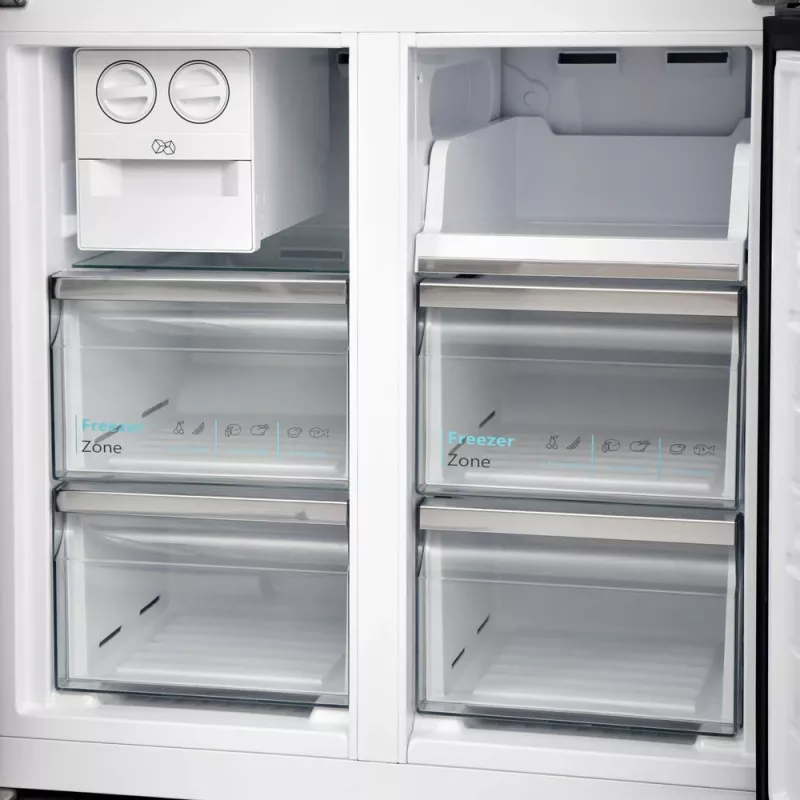 Sharp SJ-NFA35IHDPD-EU side-by-side refrigerator Freestanding 487 L Stainless steel
