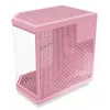 HYTE Y70 Milk Midi Tower PC Case, Pink — supports 120/140 mm fans, 2.5 inch & 3.5 inch drives, bottom PSU, 320×470×470 mm