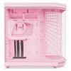 HYTE Y70 Milk Midi Tower PC Case, Pink — supports 120/140 mm fans, 2.5 inch & 3.5 inch drives, bottom PSU, 320×470×470 mm