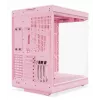 HYTE Y70 Milk Midi Tower PC Case, Pink — supports 120/140 mm fans, 2.5 inch & 3.5 inch drives, bottom PSU, 320×470×470 mm
