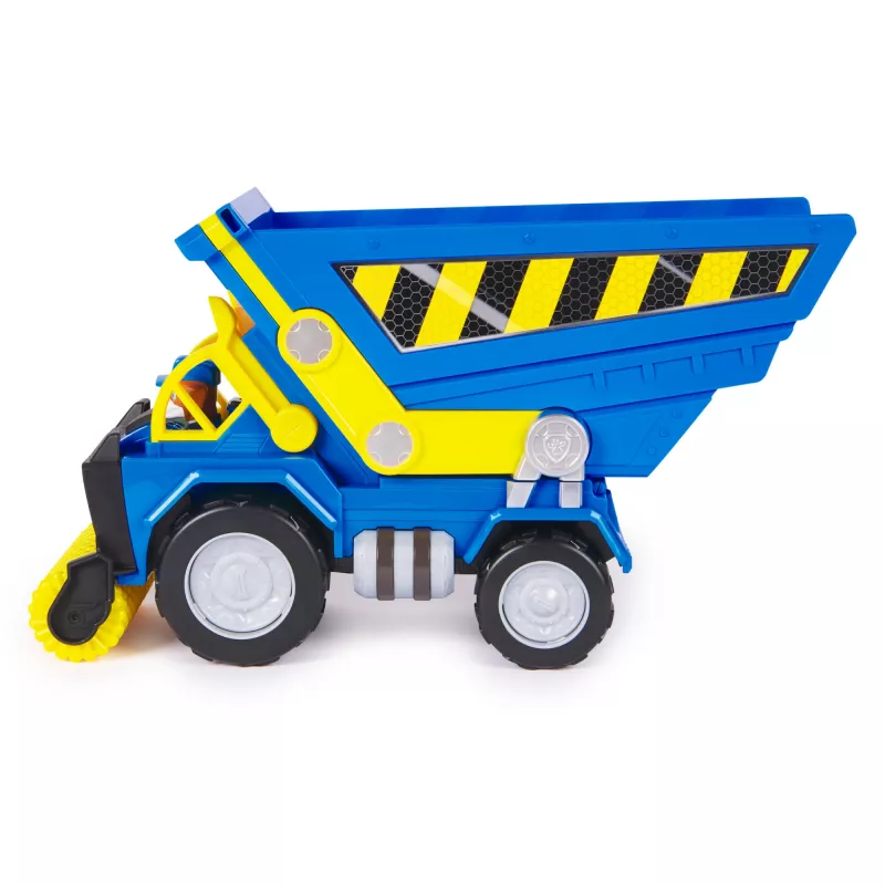Rubble & Crew , Bark Yard Deluxe Dump Truck Construction Vehicle with Lights, Sounds & Wheeler Action Figure, Kids Toys for Boys & Girls Ages 3 and up