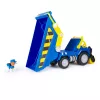 Rubble & Crew , Bark Yard Deluxe Dump Truck Construction Vehicle with Lights, Sounds & Wheeler Action Figure, Kids Toys for Boys & Girls Ages 3 and up