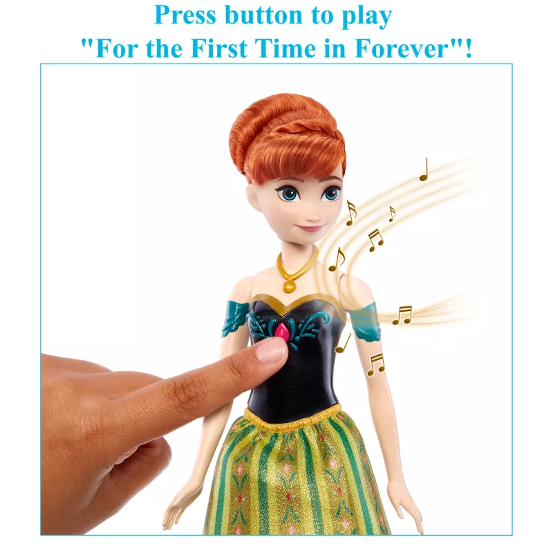 Disney Frozen Singing Anna Doll Sings “For the First Time in Forever” in 4 Languages from Movie