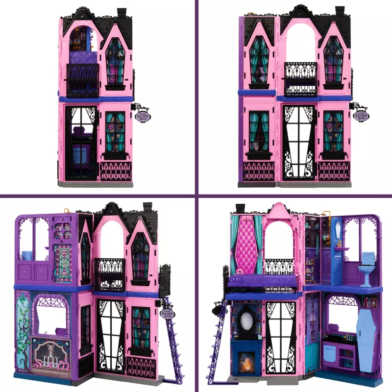Monster High Boo-tique Hotel Doll House with Spooky Surprises in Every Room and 13+ Accessories